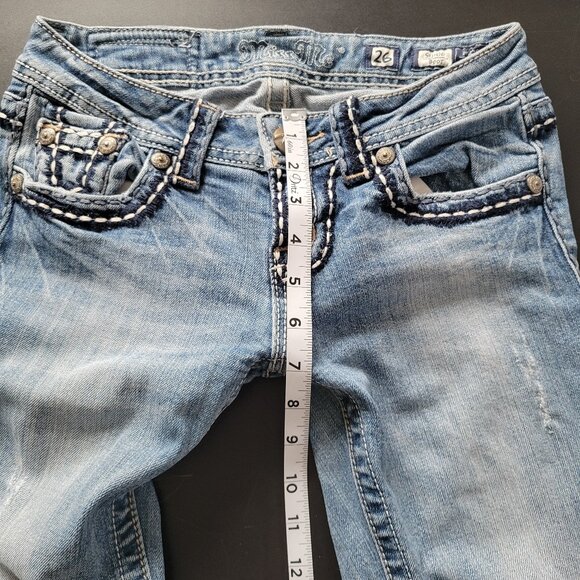 Miss Me Denim Jeans Women’s Sz 26, Sunny Style, Boot Cut, Medium Wash, EUC - Picture 12 of 13